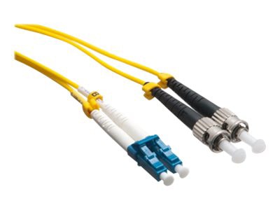 Axiom LC-ST Singlemode Duplex OS2 9/125 Fiber Optic Cable - 7m - Yellow - network cable - TAA Compliant - 7 m - yellow