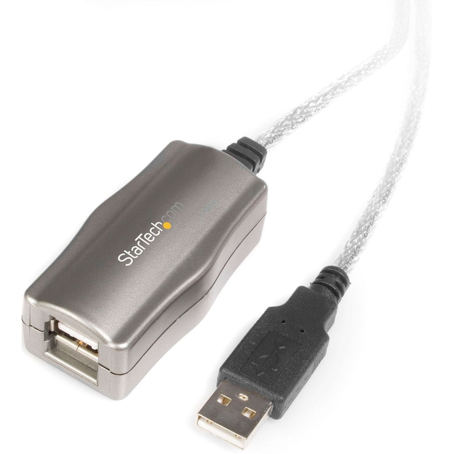 StarTech.com 16 ft USB 2.0 Active Extension Cable - M/F - USB extension cab