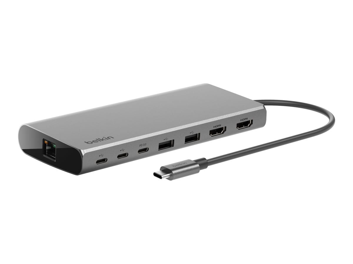 Belkin CONNECT 8-in-1 Dual Display Core Hub - docking station - USB-C - 2 x