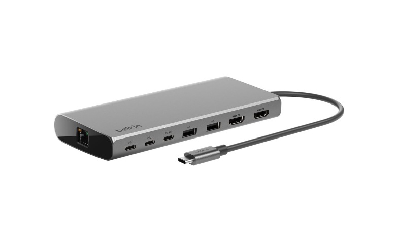 belkin USB-C Multimedia Hub 4K　交換品 Belkin 8-Port USB-C Hub - USB-C to 2xUSB-A, 3xUSB-C, 2xHDMI
