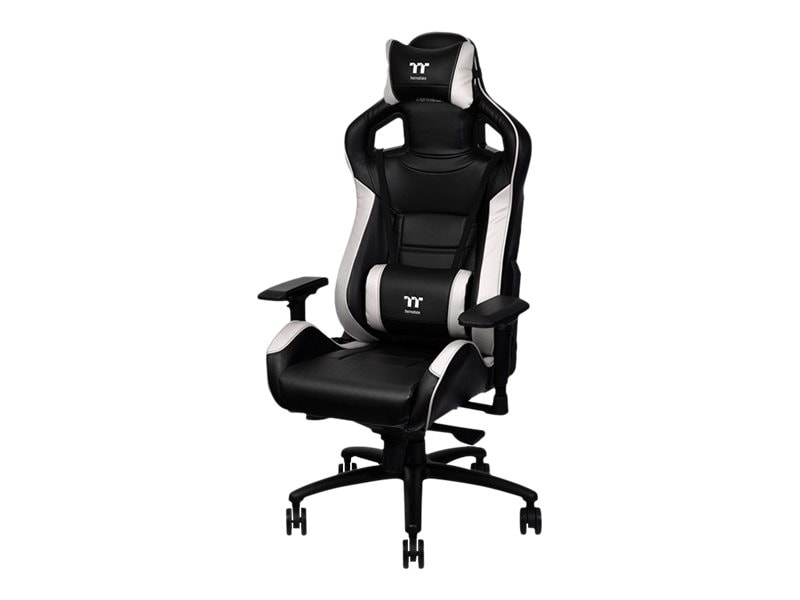 Thermaltake X-Fit - chair - high-density molded foam, PVC faux leather - black/white