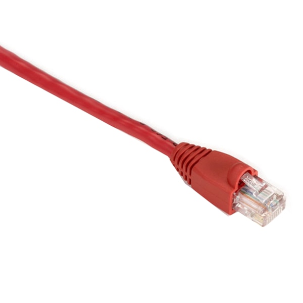 Black Box 30' GigaBase CAT5e 350MHz Snagless Stranded Ethernet Patch Cable - Red
