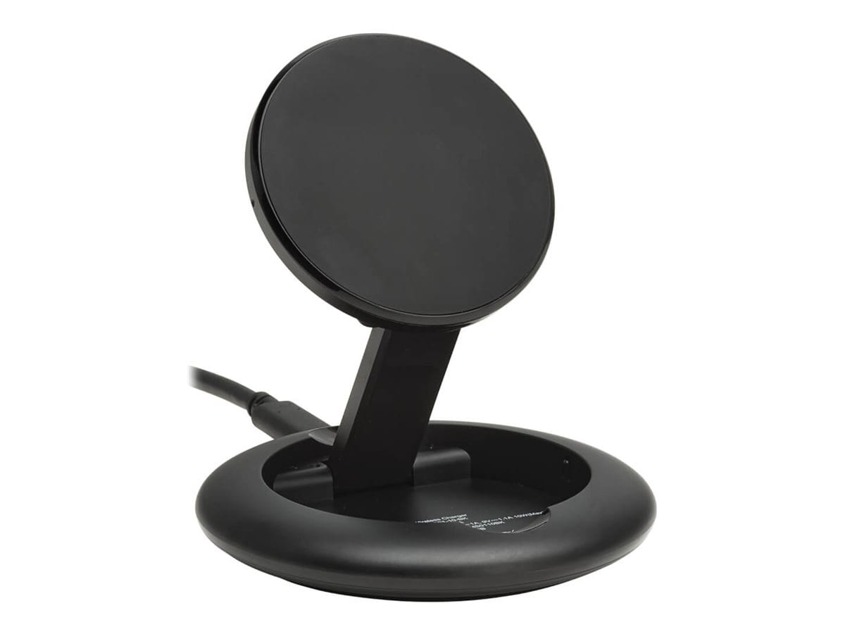 Eaton Tripp Lite series 10W Magnetic Wireless Charging Pad Adjustable Stand 3ft Cable Black