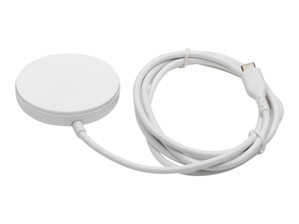 Eaton Tripp Lite series 15W Wireless Charging Pad for iPhone and AirPods 5ft Cable White