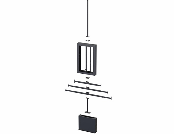 SpacePole Universal Indoor Enclosure for 55" Displays