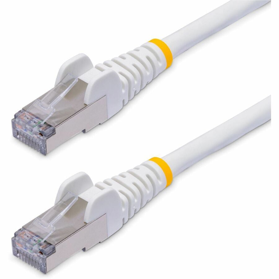 StarTech.com 1ft White CAT8 Ethernet Cable, Snagless RJ45, 25G/40G 2000MHz, 100W PoE, S/FTP, 26AWG Pure Bare Copper,