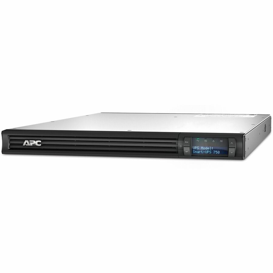 APC Smart-UPS, Line Interactive, 750 VA, LCD, Rackmount 1U, 120V, 4x NEMA 5