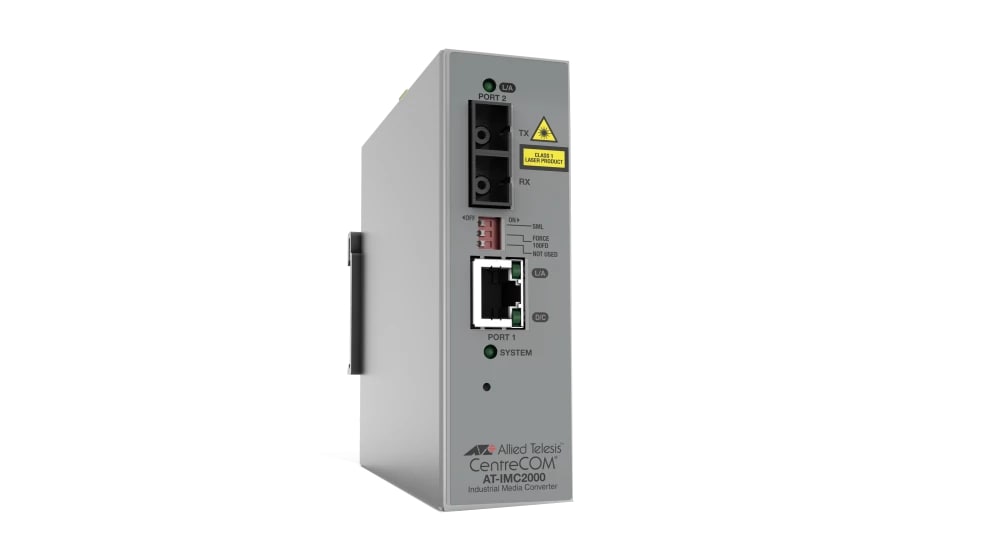 Allied Telesis Industrial Ethernet Media Converter AT-IMC2000T/SC - fiber media converter - 100Mb LAN, 1GbE