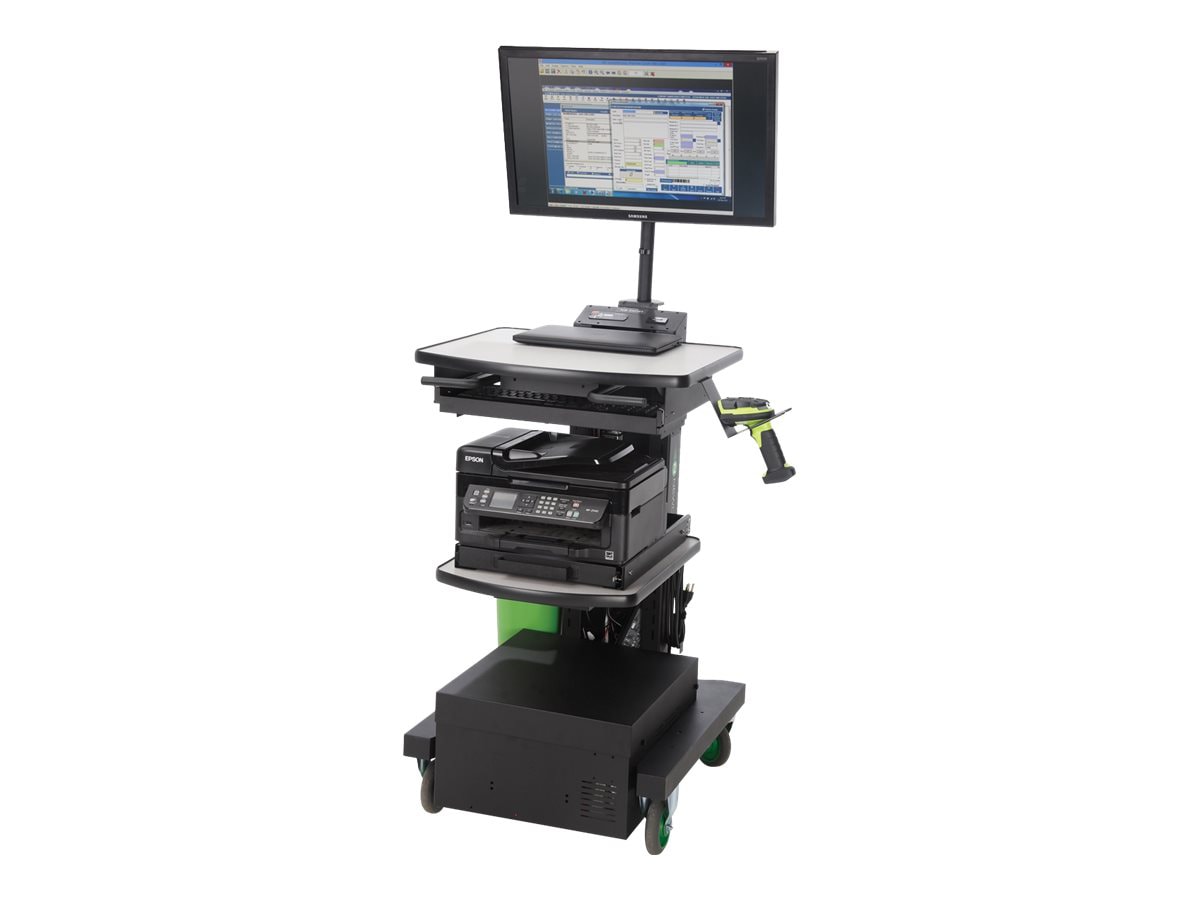 Newcastle Systems NB480 Mobile Powered Workstation - cart - black