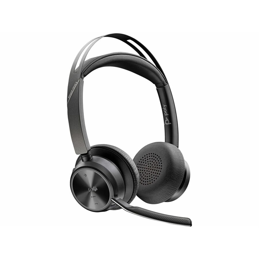 Thumbnail 3 of 7 for Poly Voyager Focus 2 Microsoft Teams Certified USB Headset +USB-C/A Adapter + Charging Stand
