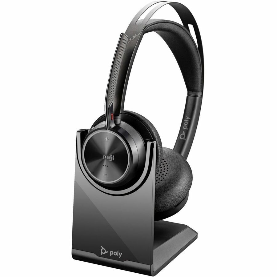 Thumbnail 5 of 7 for Poly Voyager Focus 2 Microsoft Teams Certified USB Headset +USB-C/A Adapter + Charging Stand