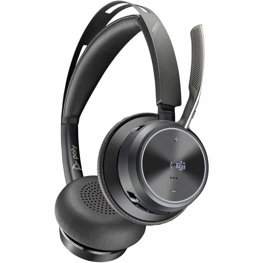 Thumbnail 6 of 7 for Poly Voyager Focus 2 Microsoft Teams Certified USB Headset +USB-C/A Adapter + Charging Stand