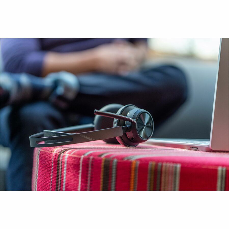 Thumbnail 7 of 7 for Poly Voyager Focus 2 Microsoft Teams Certified USB Headset +USB-C/A Adapter + Charging Stand