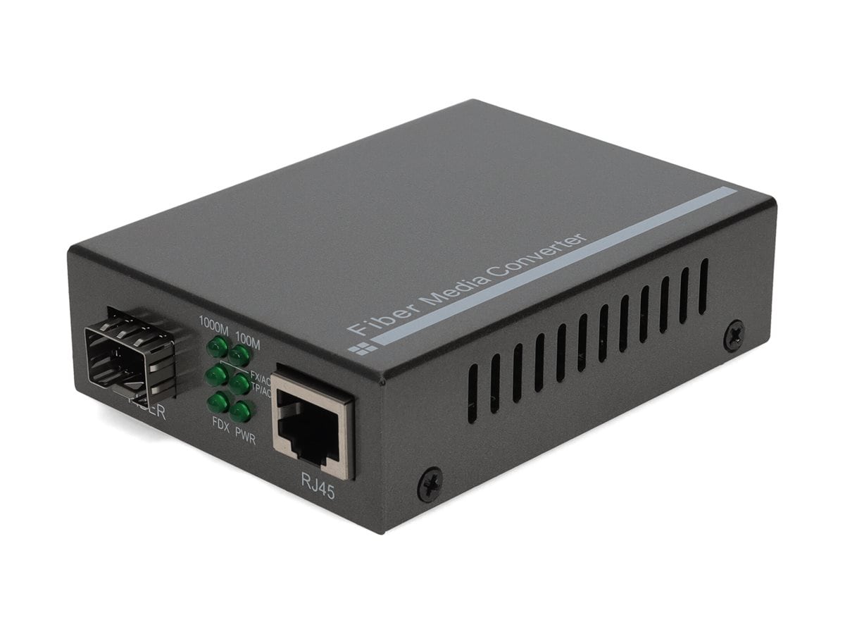 Proline 10/100/1000Base-TX(RJ-45) to Open SFP Port Media Converter TAA Comp