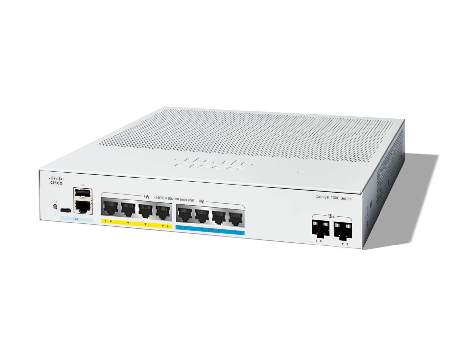 Cisco Catalyst 1300-8MGP-2X - switch - 8 ports - managed - rack-mountable