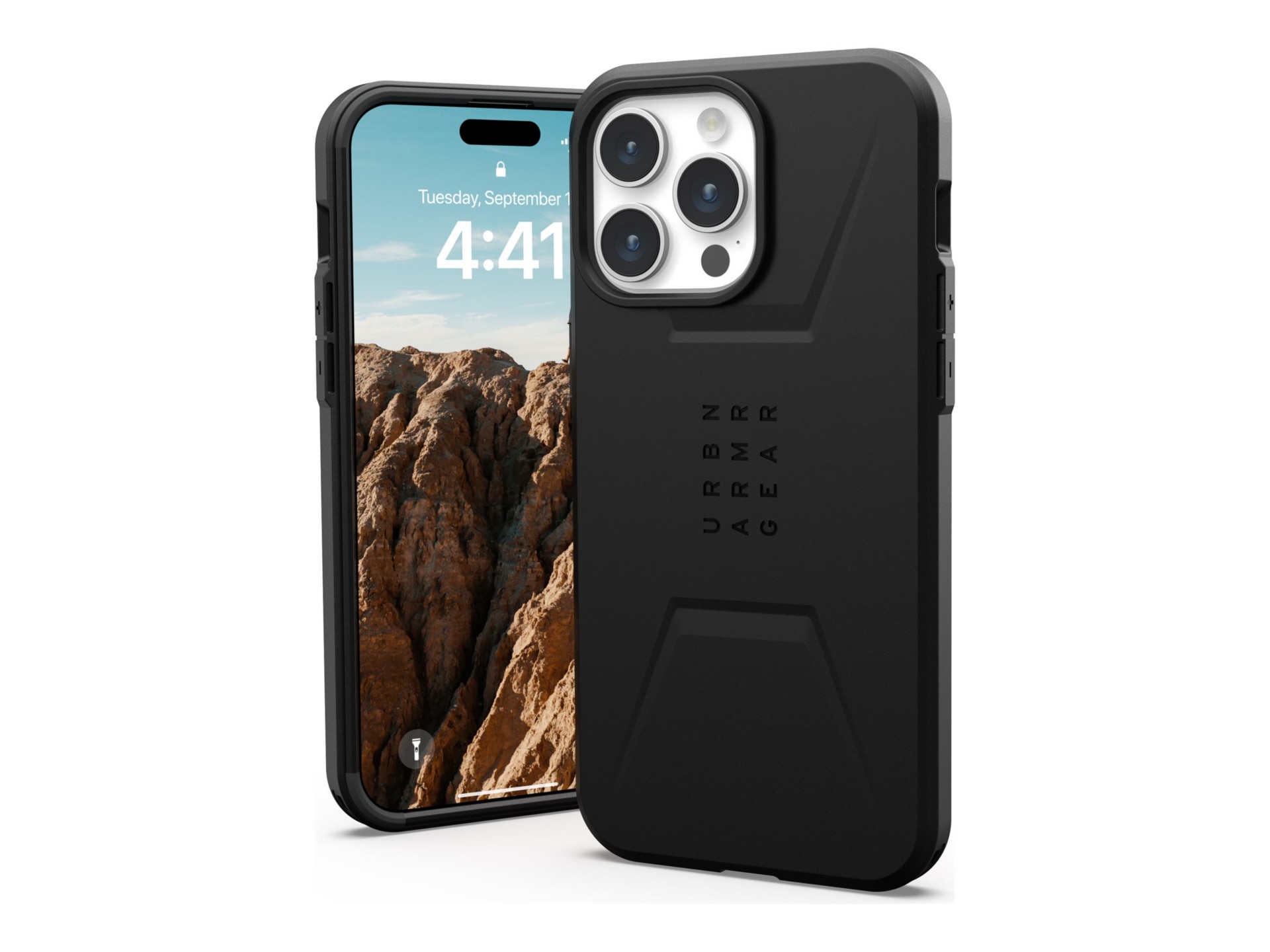 UAG Rugged Case for Apple iPhone 15 Pro Max [6.7-in] - Essential Armor Blac