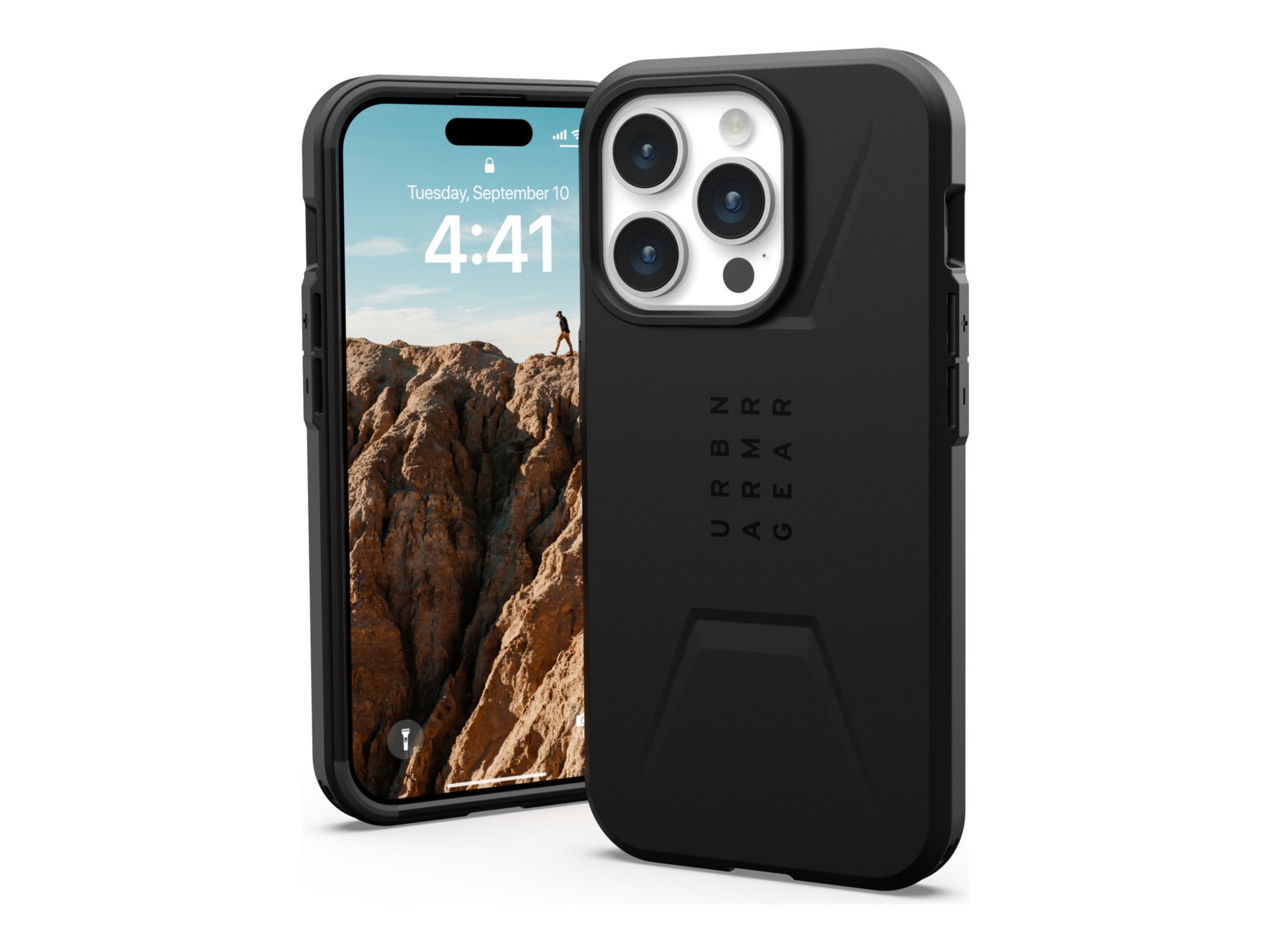 UAG Rugged Case for iPhone 15 Pro -Essential Armor with MagSafe- Black