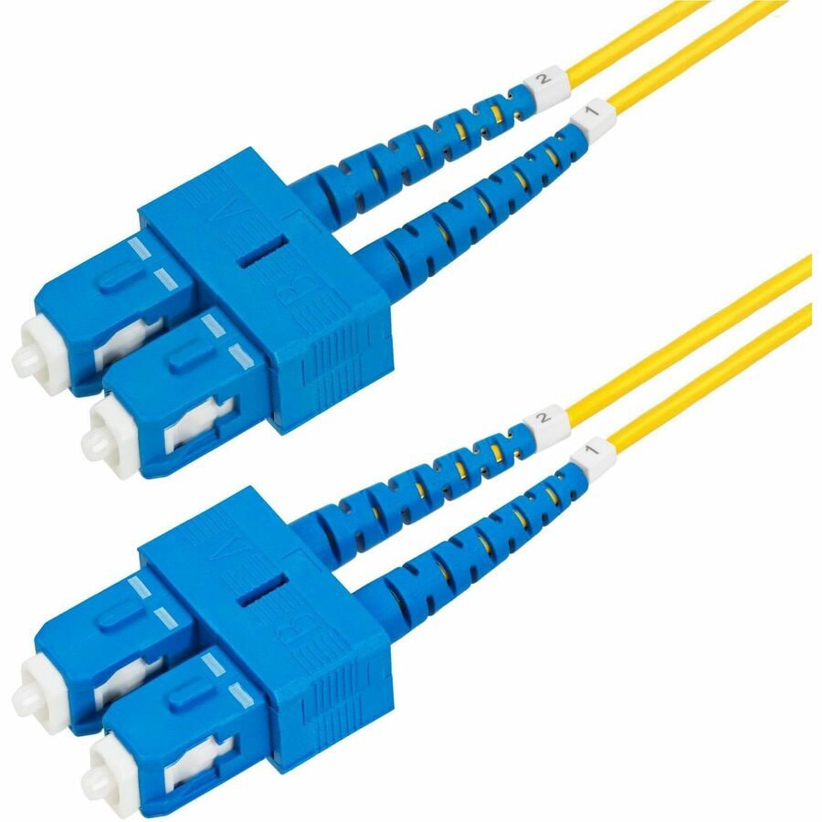 StarTech.com 1m (3.3ft) SC to SC (UPC) OS2 Single Mode Duplex Fiber Optic Cable, 9/125, 40G/100G, LSZH Jumper Cord