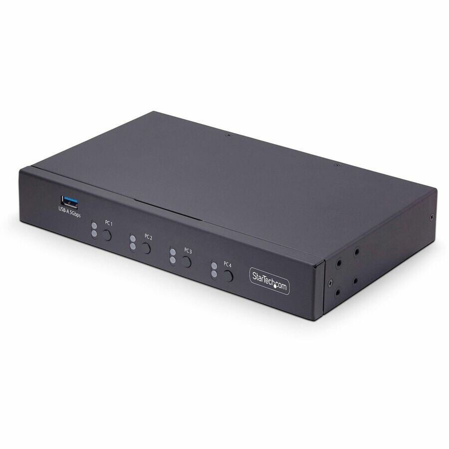 StarTech.com 4-Port KM Switch with Mouse Switching, USB 3.0 Switcher for Ke