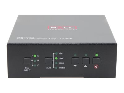 Hall Technologies 40W Audio Amp for 70V or 100V Systems with RS-232 Control