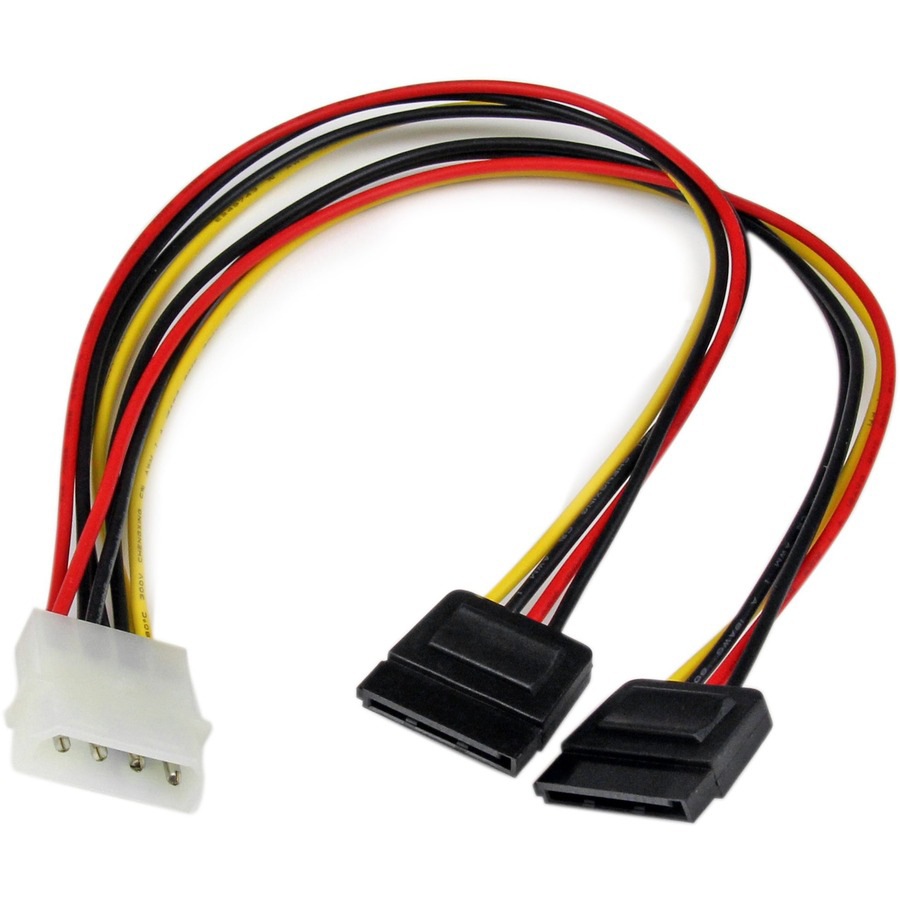 StarTech.com 12in LP4 to 2x SATA Power Y Cable Adapter - Molex to to Dual S