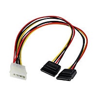 Star Tech.com 12in LP4 to 2x SATA Power Y Cable Adapter