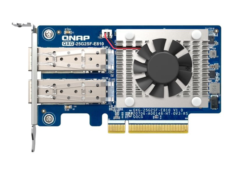 QNAP QXG-25G2SF-E810 - network adapter - PCIe 4.0 x8 - 25 Gigabit SFP28 x 2