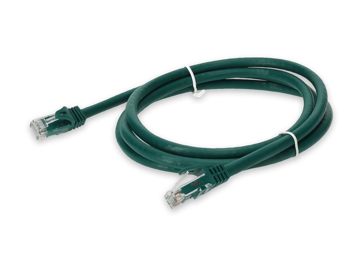 Proline 7ft Green CAT 6A PVC Ethernet Cable Snagless Easy Clear Boot TAA RJ-45 M/M