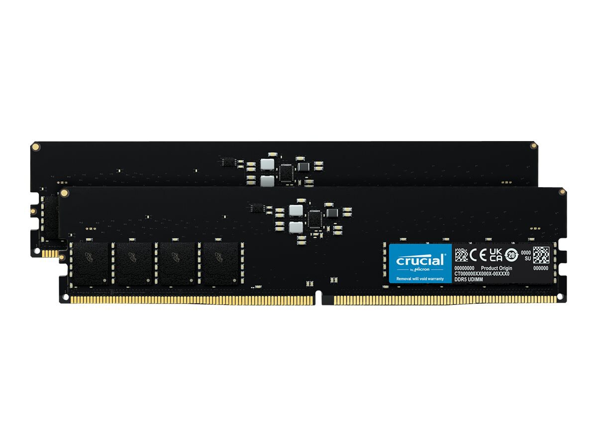 Crucial - DDR5 - kit - 64 GB: 2 x 32 GB - DIMM 288-pin - 5600 MHz / PC5-44800 - unbuffered