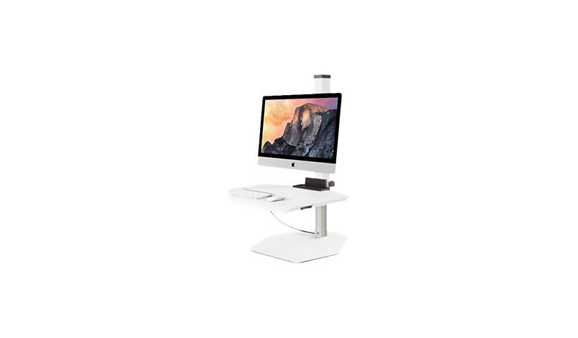 HAT Design Works Winston Workstation VESA Single Sit-Stand stand - for LCD display / keyboard / mouse - flat white