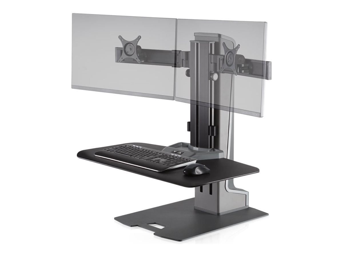 HAT Design Works Winston-E stand - Sit-Stand - for 2 flat panels / keyboard
