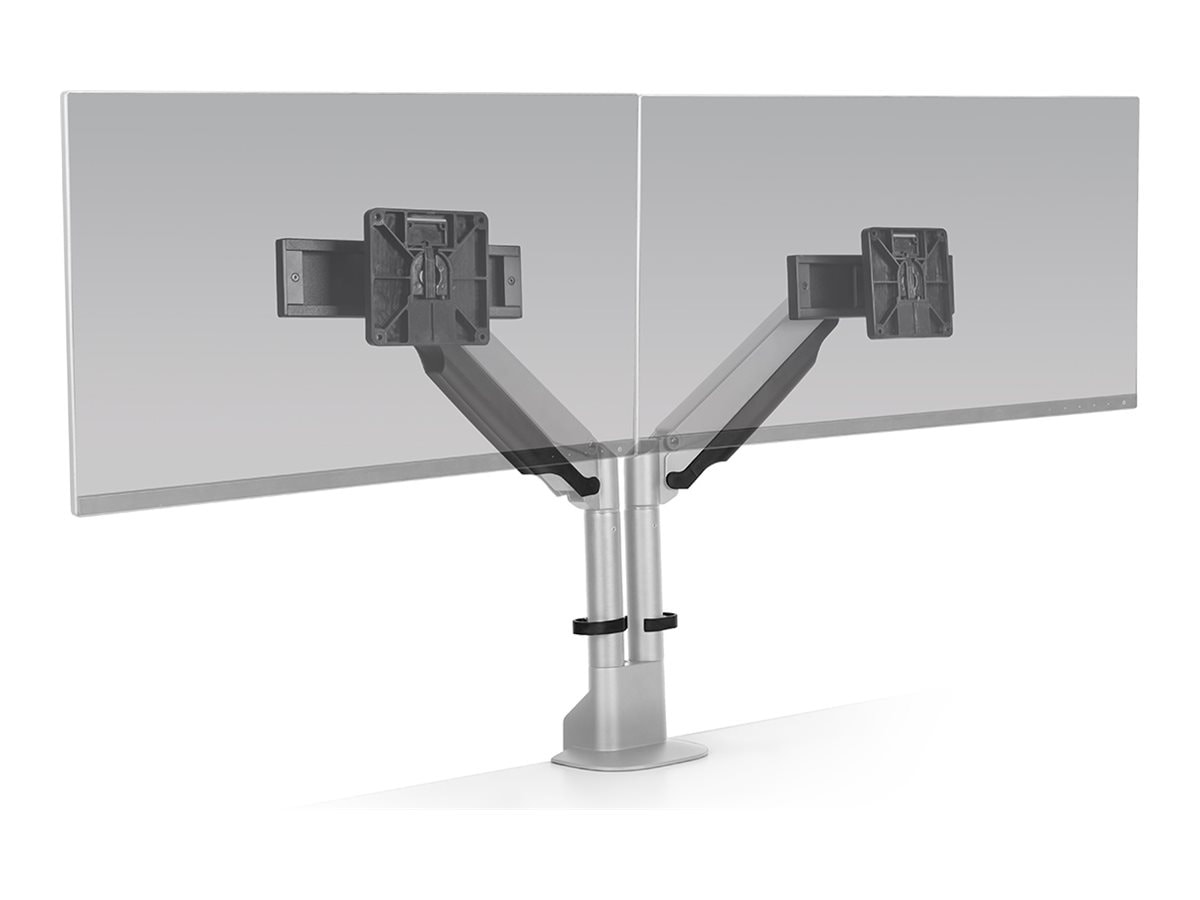 HAT E2 DUAL MONITOR ARM SILVER