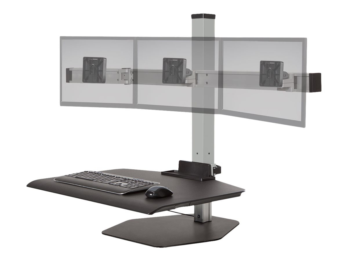 HAT Design Works Winston Workstation Triple Freestanding Sit-Stand mounting kit - for 3 LCD displays / keyboard / mouse