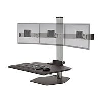 HAT Design Works Winston Workstation Triple Freestanding Sit-Stand mounting kit - for 3 LCD displays / keyboard / mouse
