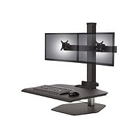 HAT Design Works Winston Workstation Dual Freestanding Sit-Stand stand - for 2 LCD displays / keyboard / mouse - vista