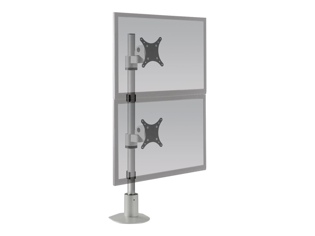 HAT Design Works 9136-D-FM mounting kit - space-saving - for 2 LCD displays - silver