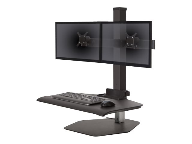 HAT Design Works Winston Workstation Dual with Compact Work Surface mounting kit - for 2 LCD displays / keyboard / mouse