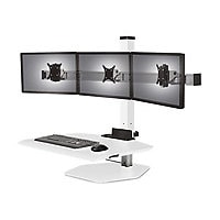 HAT Design Works Winston Workstation Triple Freestanding Sit-Stand stand - for 3 LCD displays / keyboard / mouse - flat