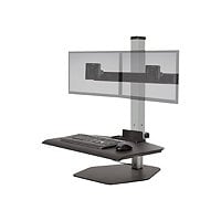HAT Design Works Winston Desk Compact Dual - standing desk converter - rectangular - flat white