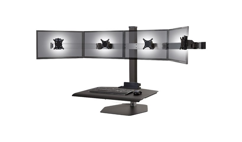 HAT Design Works Winston Workstation Quad Freestanding Sit-Stand stand - for 4 LCD displays / keyboard / mouse - vista