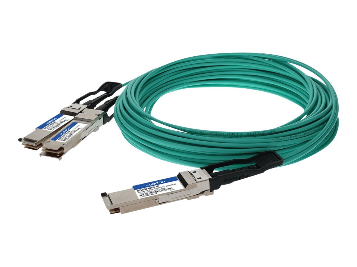 AddOn 200GBase-AOC direct attach cable - TAA Compliant - 15 m
