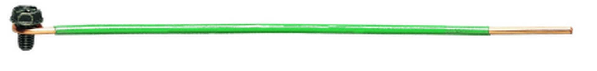 IDEAL 12" 12AWG Solid Wire Grounding Pigtail with Loop and Ground Screw - 1000 Bulk Pack - Green