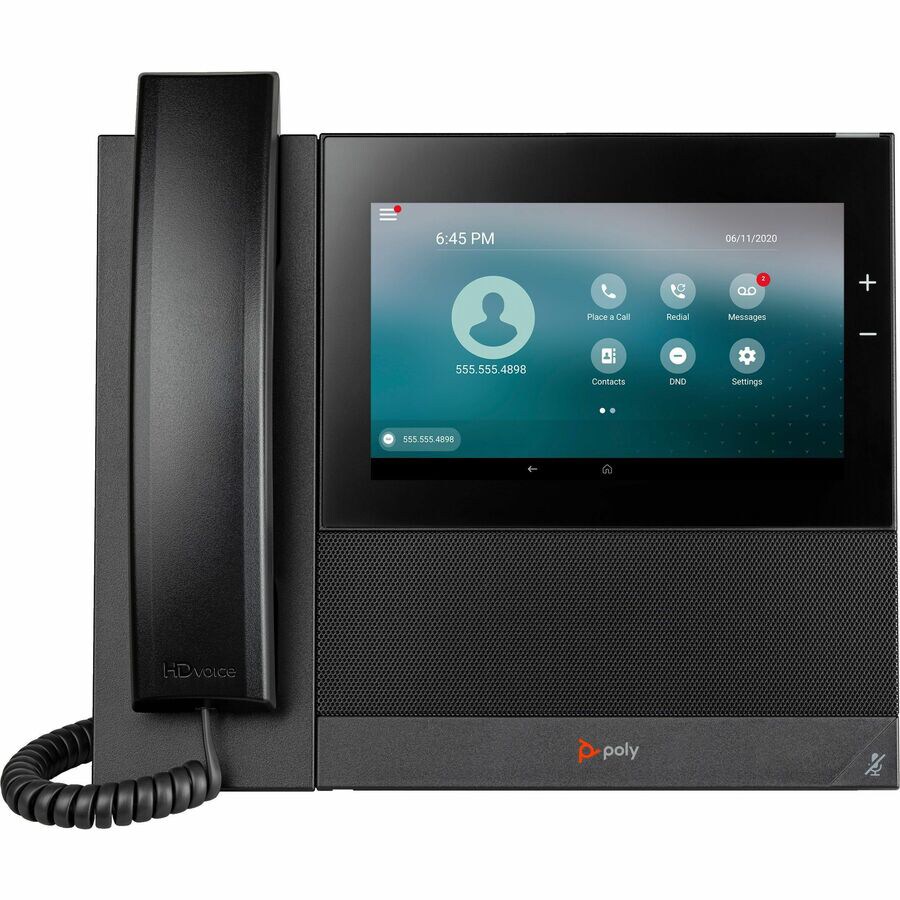 Poly CCX 600 IP Phone - Corded - Corded/Cordless - Wi-Fi, Bluetooth - Deskt