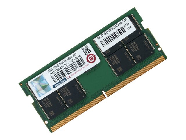 Advantech - DDR5 - module - 32 GB - SO-DIMM 262-pin - 2400 MHz / PC5-38400 - unbuffered