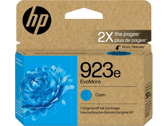 HP 923e EvoMore Original Ink Cartridge - Cyan - 1 Each