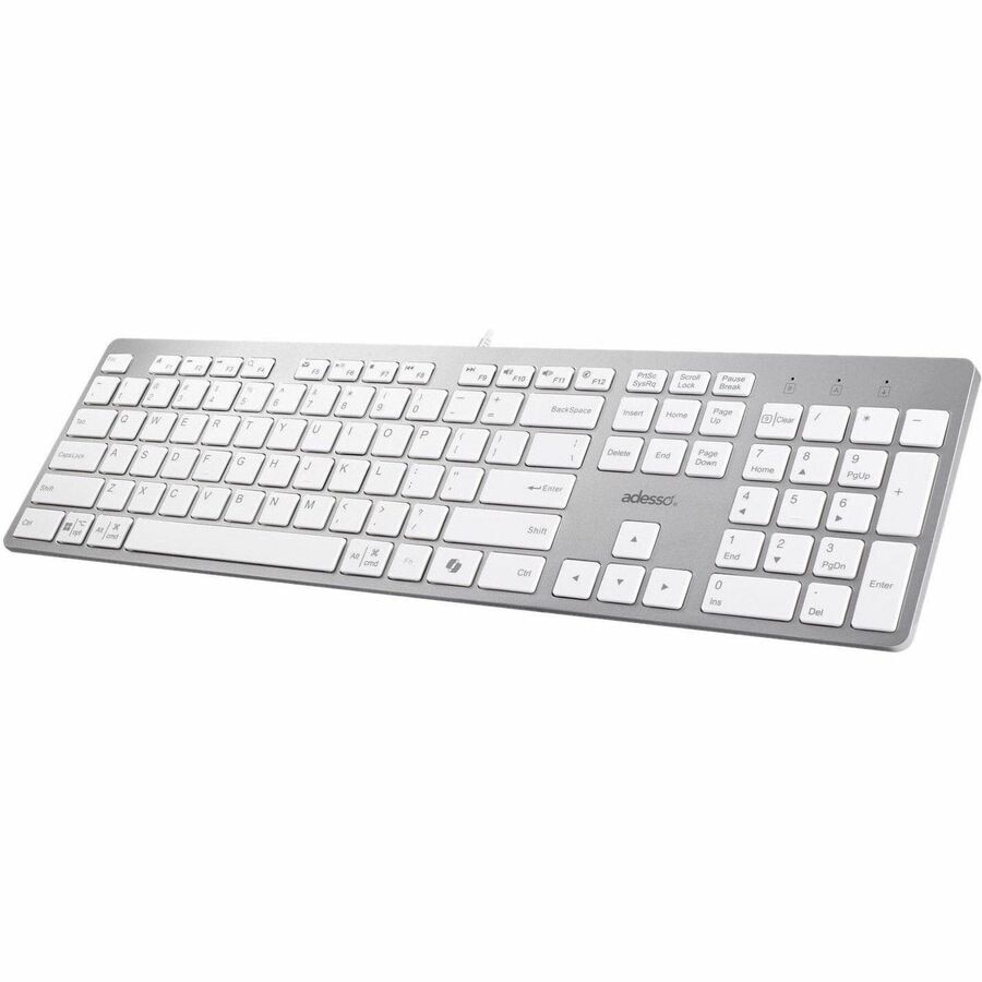 Adesso EasyTouch 730UW USB-C Multi OS Scissor Switch Keyboard With CoPilot