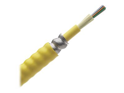 Panduit Opti-Core Fiber Optic Indoor Interlocking Armored Cable - bulk cable - yellow
