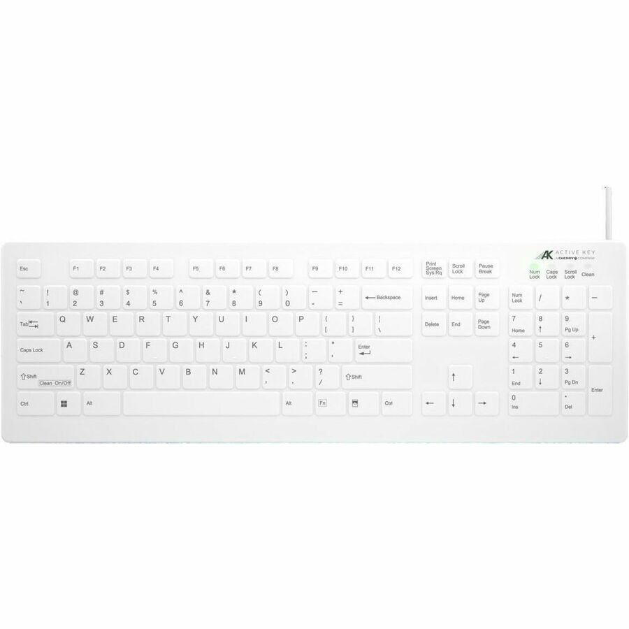 CHERRY AK-C8112 Medical Keyboard - Permanent Cable - US Layout - (CF/WIN LE