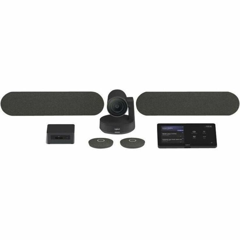 Logitech Microsoft Teams Large Room Video Conference System with Tap Controller/Rally Plus Camera and NUC Mini PC