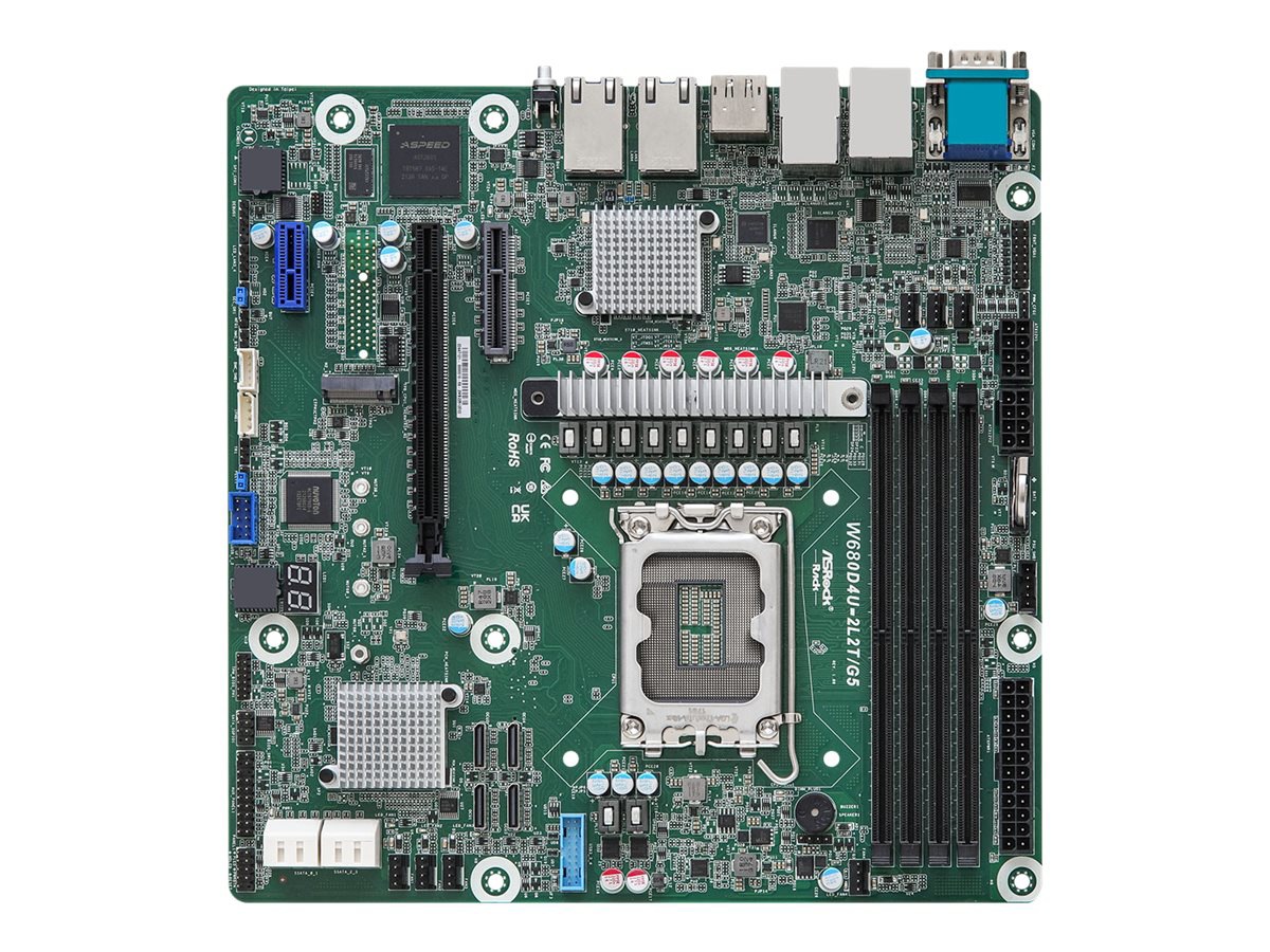 ASRock Rack W680D4U-2L2T/G5 - motherboard - micro ATX - LGA1700 Socket - W680